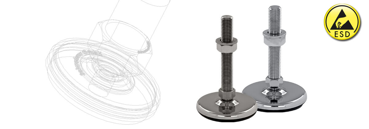 Adjustable foot electroconductive