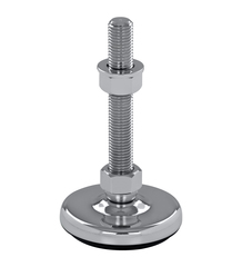 Machine foot, adjustable foot vibration-damped, steel chrome-plated SF 80