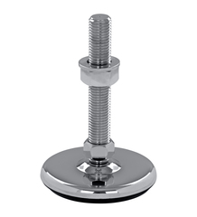 Machine foot, adjustable foot vibration-damped, Steel chrome-plated SF 125