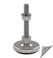 Leveling foot, machine leveler, adjustable foot vibration-damped stainless steel SFE 80