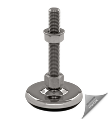 Leveling foot, machine leveler, adjustable foot vibration-damped stainless steel SFE 100