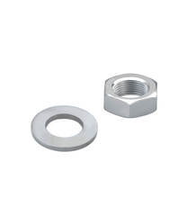 Nut and washer steel zinc-plated - low version