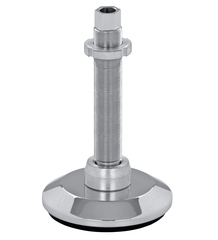 Levelling foot, adjustable foot with hollow screw JCMHD 130C-S12-HSD180, vibration-damped