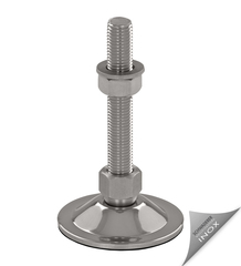 Swivel foot, machine mount stainless steel STFE 80-2-85 with anti-slip plate