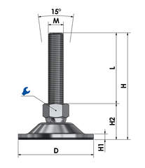 4x Nutfuß Typ I Für Alu-Profile - Mit Anti-Rutsch-Platte