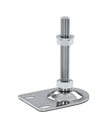 Adjustable foot, machine foot for ground mounting with anti-slip plate BSF 80-2-85