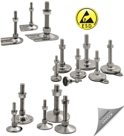 Maschinenfuesse edelstahl machine leveler pies de maquina pieds reglables pes para maquinas schwaderer sfe stfe vme bsfe